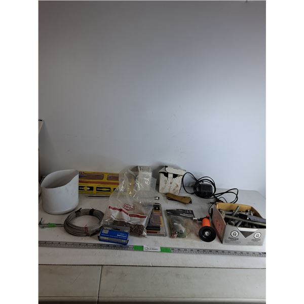 Allen Key Set,  Metal Wire, Washer, Auxillary Lights, 2.5  Brown Deck Screws, Bunjee Cords, Misc