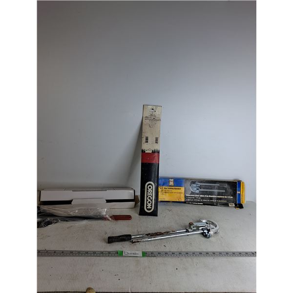 Cam Shaft Pulley Tool, 1/2" Dia Tubing Bender, Oregon Chain Saw Blade