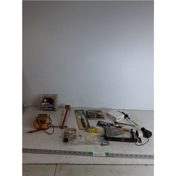 Tail Light, Telescopic Inspection Mirror, Air Inflator Kit, Ball Foot Air Chuck, Misc