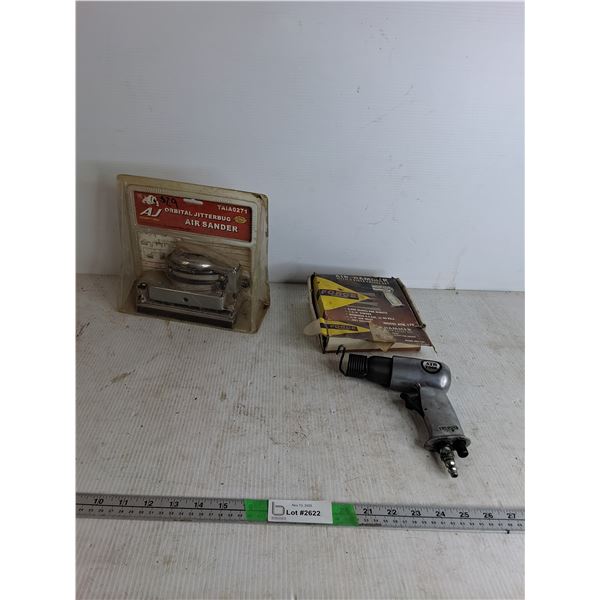 Orbital Jitterbug Air Sander, Air Hammer With 4-Peice Chisel Set