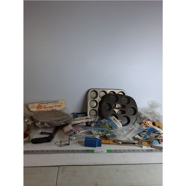 Baking Trays,  Jewlery Box, Eyelet Pliers, Perogie- Pogy, Misc