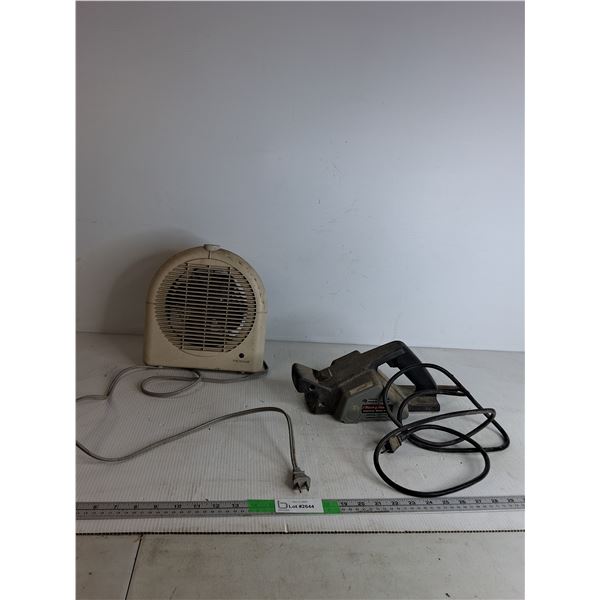 Air Heater, Black and Decker Planer (both power on)