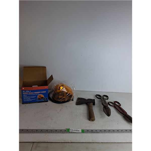 Service Vehicle Warning Flasher, Axe (10"), (2) Metal Tin snips