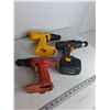 Image 4 : (3) Battery Operated Drill, (2) Circular Saws (everthing as is), Batteries & Chargers