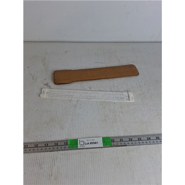 Slide Ruler With Case