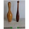 Image 1 : Wooden Vintage Bowling Pin &  Bat (16")