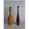 Image 2 : Wooden Vintage Bowling Pin &  Bat (16")