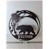 Image 1 : Welcome Metal Bear Sign 19", Pickup Preferred