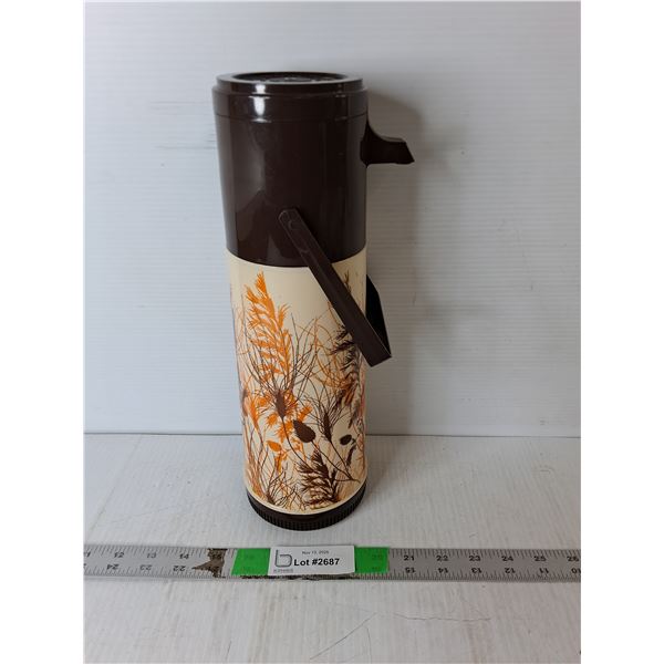 Vintage Aladdin Pump-a-Drink Thermos 13.5"