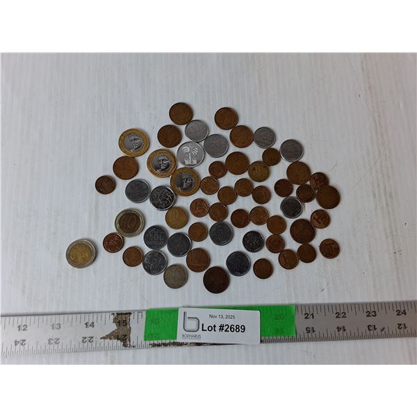 Coins- Columbia, Brazil, Misc.