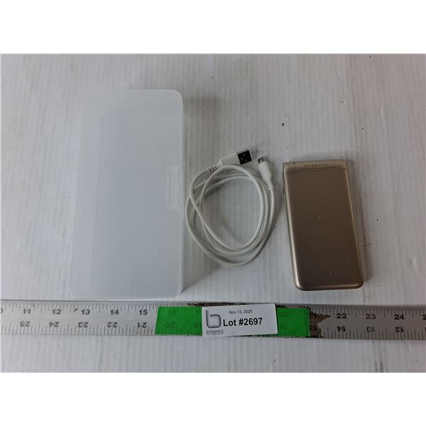Samsung Flip Phone- Powers On, Charging Cord & Case