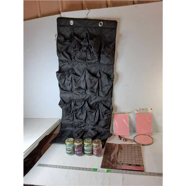 Hanging Organizer, Scented Candles, Adhesive Wall Tile, Misc.