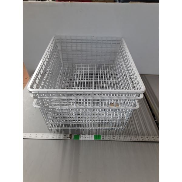 (4) Metal Baskets 20.25" x 17" x 7", Cannot Ship