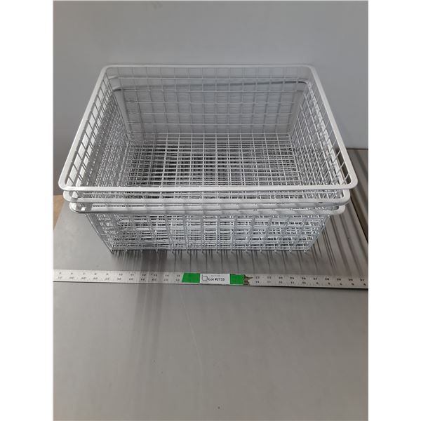 (4) Metal Baskets 20.25" x 17" x 7", Cannot Ship