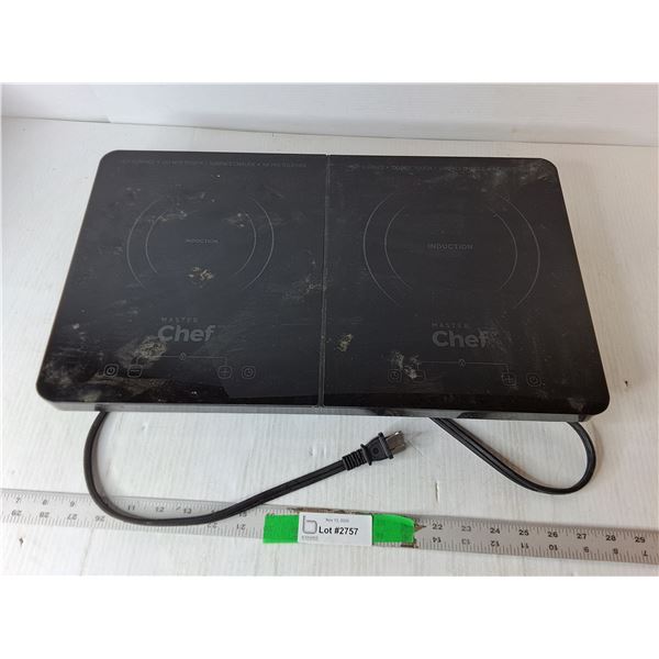 Master Chef Double Induction Cooktop- Powers On