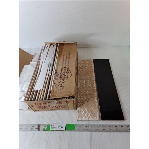 Box of Ceramic Tiles 15.75" x Approx. 3.75", Cannot Ship