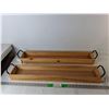 (2) Wood Trays 30.75" x 5" x 2.75", Cannot Ship