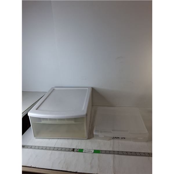 (2) Plastic Storage Containers 19.75' x 5.5" x 8.25" - PICK UP