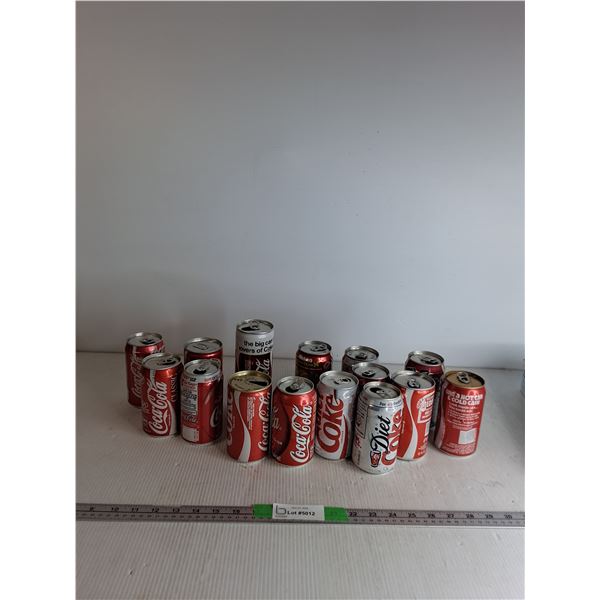 Coca Cola Pop Cans-some with contents