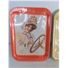 Image 2 : (2) Metal Coca-Cola Trays 14.10"x10.9"- Pretty Women, & Olympics Themed