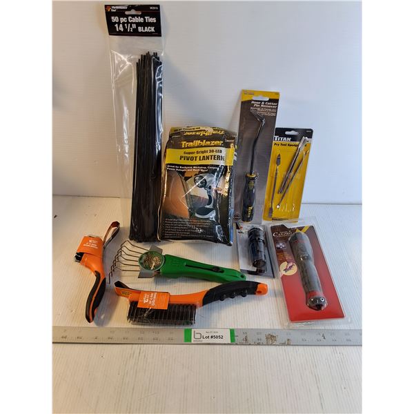 NOS Pivot Lantern,Hose&Cotter Pin Remover,Cable Ties and more in pictures