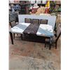 Image 1 : * Wooden 'Hand-Painted' Dining Table w/6 Dining Chairs - 78.5x34x30.5" w/Leaf in - Pickup Only