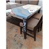 Image 3 : * Wooden 'Hand-Painted' Dining Table w/6 Dining Chairs - 78.5x34x30.5" w/Leaf in - Pickup Only