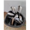 Image 2 : * Assorted Set of 8 Adult Right-Handed Golf Irons w/Caddy Bag-32" Shafts - Pickup Only