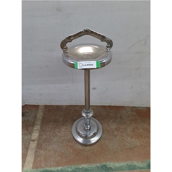 * Vintage Footed Metal Ash Tray Stand - 27" High - Pickup Only