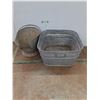 Image 1 : * Vintage Galvanized Coal Pail & Wash Tub - 20x20x12" - Pickup Only