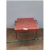 Image 1 : * Vintage Red w/Gold Speckle Stool - 16x16x16" - Pickup Preferred