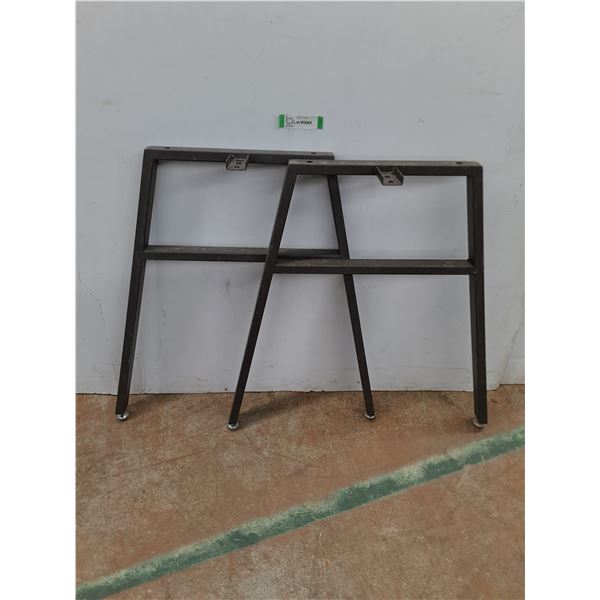 * Pair of Metal 'A' Frame Work Bench Legs - 27" x 25" - Pickup Preferred