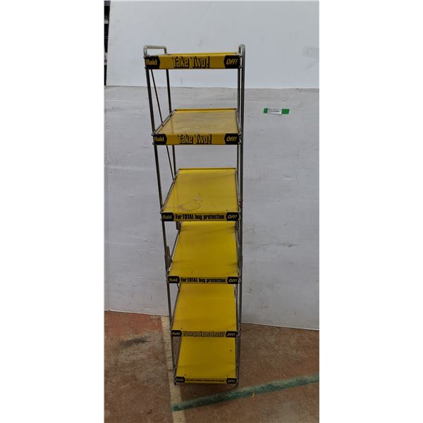 *Raid/Off! Metal Display  Shelf 18" x 11" x 54", Cannot Ship