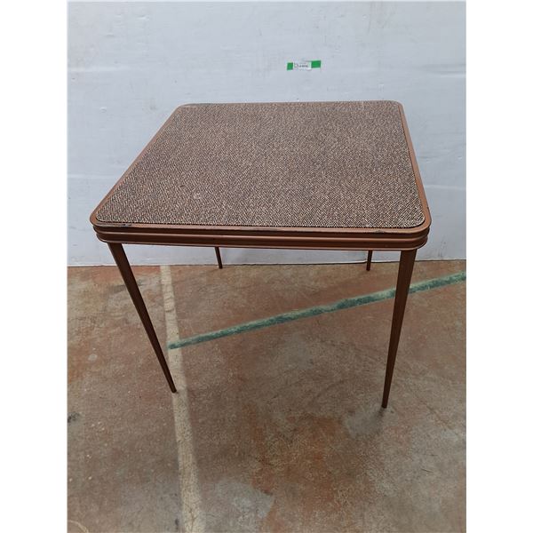 *Metal Folding Table with Textured Top 30" x 28" , Cannot Ship