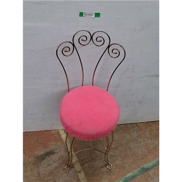 *Metal Chair with Cushioned Seat 32" Tall, Cannot Ship