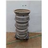 Image 1 : *(4) Aluminum 5 Bolt Rims 16.5" Diameter, Cannot Ship