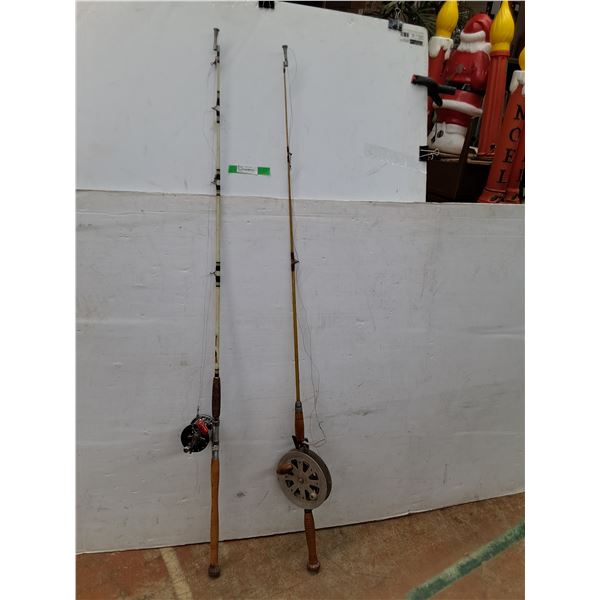 *(2) Fishing Rods with Reels- Shakespeare, Other Up 69", Cannot Ship