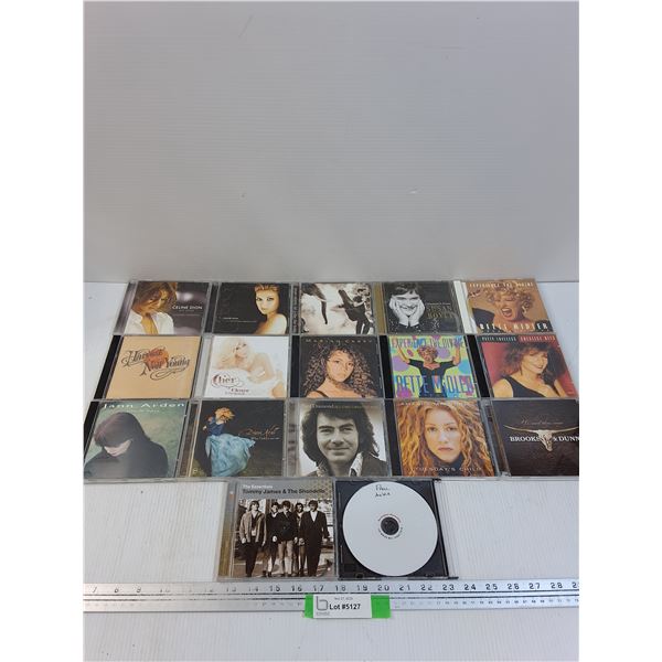 (17) CDs: Celine Dion, Cher, Neil Young, Amanda Marshall, Misc
