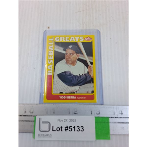 Yogi Berra Yankees Baseball Trading Card - 1990 Edition - CANNOT GUARANTEE AUTHENTICATION