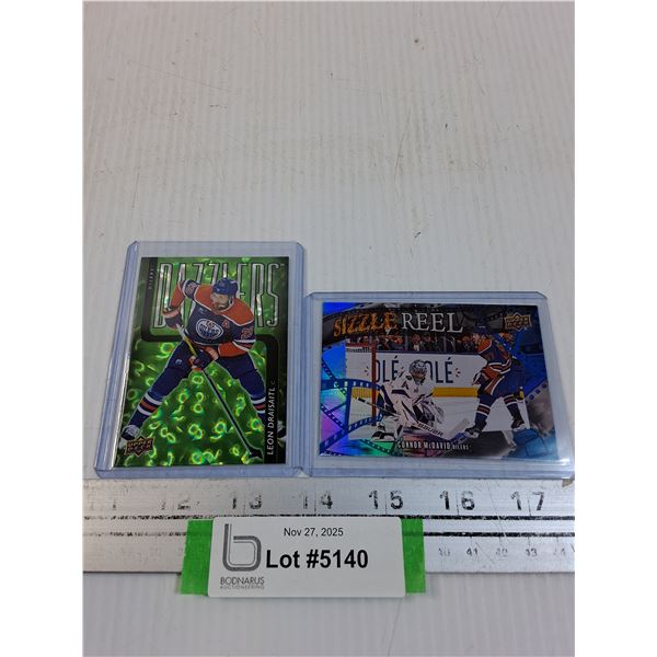 (2) Hockey Trading Cards: McDavid & Draisaitl - CANNOT GUARANTEE AUTHENTICATION