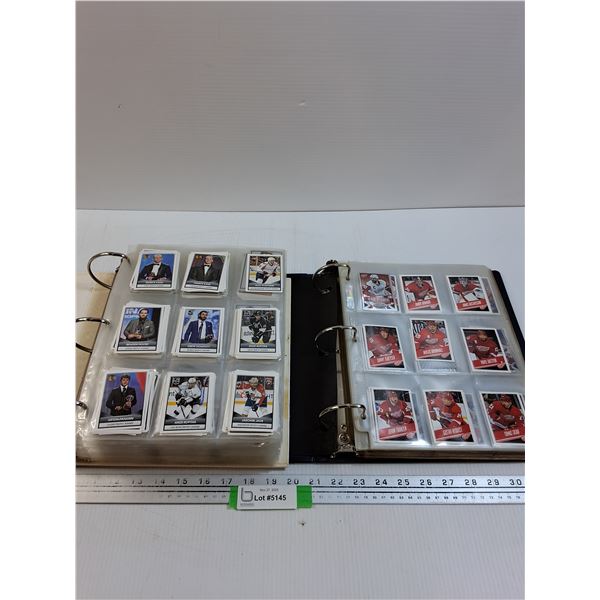 (2) Hockey Trading Cards Binders: Assorted Sticker Collection - 2000's Era - CANNOT GUARANTEE AUTHEN