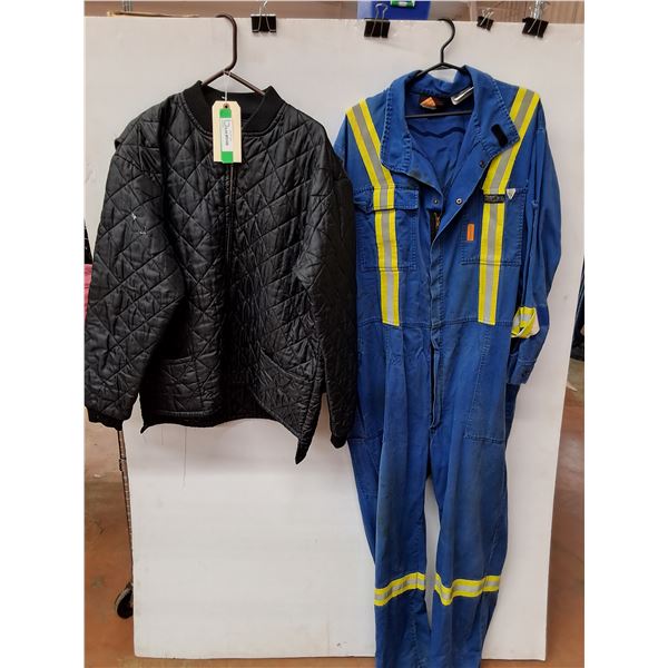 Safety Coveralls (Size XL) & Quilted Zipper Jacket (Size XXL)