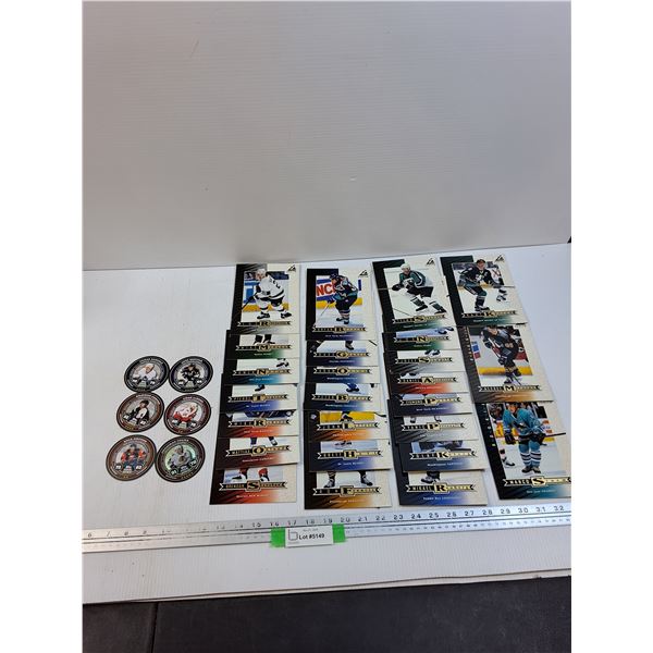 (25) Oversized Zenith Hockey Trading Cards - Various & (6) Topps "Hockey Puck" Cards - CANNOT GUARAN