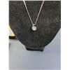 Image 2 : Moissanite Gem Pendant w/Sterling Silver Necklace