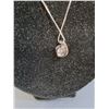 Image 3 : Moissanite Gem Pendant w/Sterling Silver Necklace