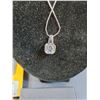 Image 2 : Moissanite Gem Pendant w/Sterling Silver Necklace - Cannot Authenticate