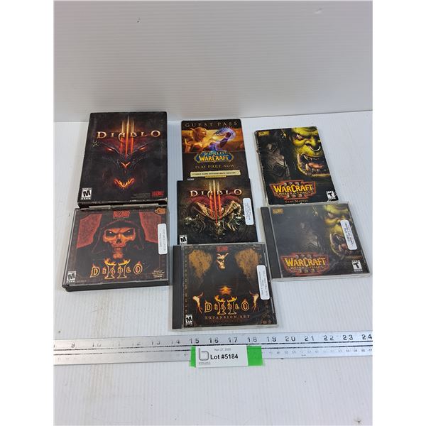 Computer Games: Diablo 2 & 3, Warcraft 3 w/Booklet