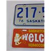 Image 2 : Saskatchewan License Plate: 1976 & Homecoming 1971