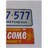 Image 3 : Saskatchewan License Plate: 1976 & Homecoming 1971