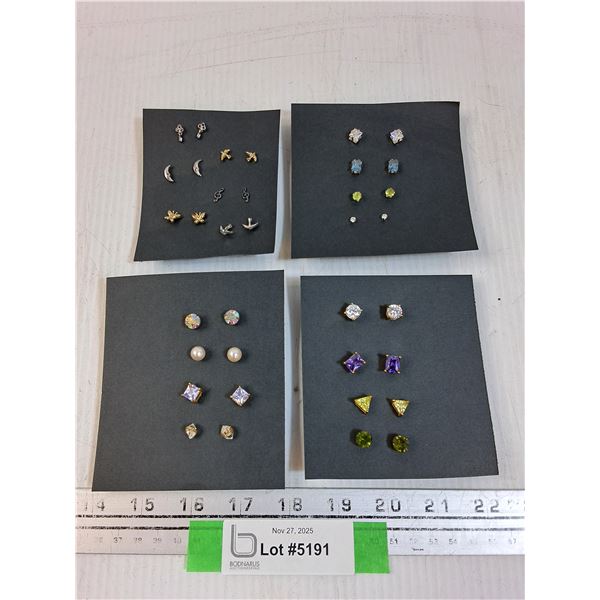 Lot: Stud Earrings - Various Styles